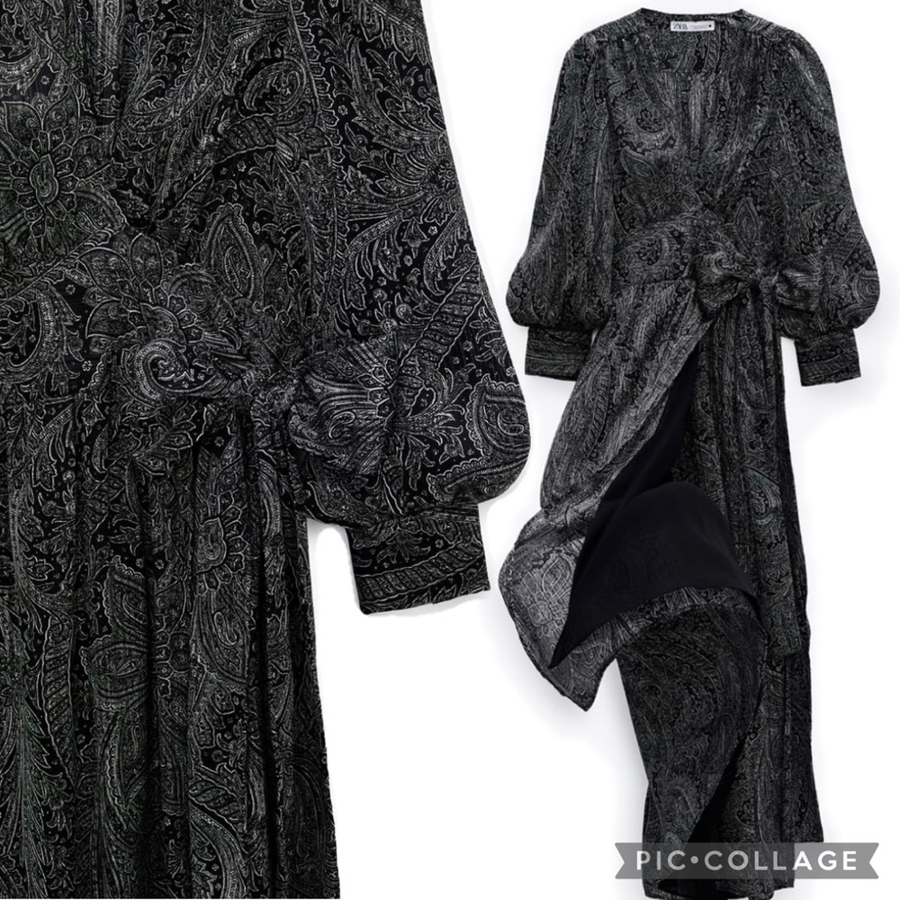NWT Zara long print dress / M